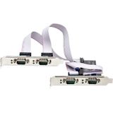 Seriële PCI-Express Kaart - 4 Poorten - DB9 - RS-232/RS-422/RS-485 - Met DIP-Schakelaars