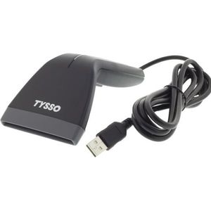 Deltacoimp Barcodescanner Deltaco CCD-1800 (2D-streepjescodes, 1D streepjescodes), Barcode scanner, Zwart