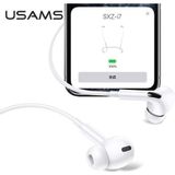 USAMS - Bedrade In-Ear Oordopjes - Wit - Lightning Aansluiting - 1.2m Kabel