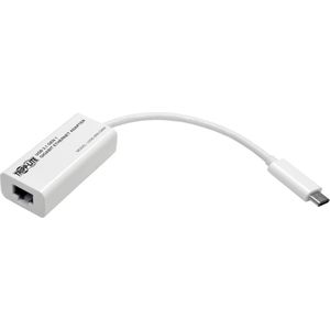 Eaton USB-C naar Gigabit Netwerkadapter Thunderbolt 3 Compatibiliteit Wit (USB Type-C, 11.99 cm), Data + Video Adapter, Wit
