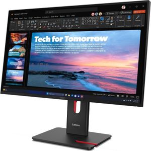 Lenovo ThinkVision T27QD-40 (2560 x 1440 pixels, 27"), Monitor, Zwart