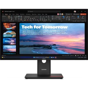 Lenovo ThinkVision T27QD-40 (2560 x 1440 pixels, 27"), Monitor, Zwart