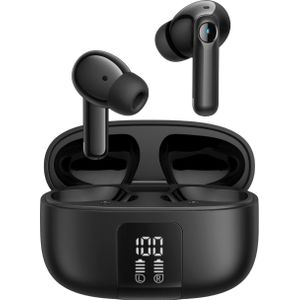 Joyroom Wireless Earphones with ANC and Smart App Control - Black (ANC, 28 h, Draadloze), Koptelefoon, Zwart