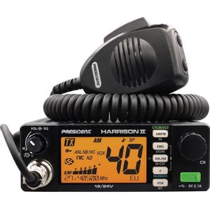 President Harrison II ASC AM/FM CB Radio - 12/24 Volt - 27 MHz VOX