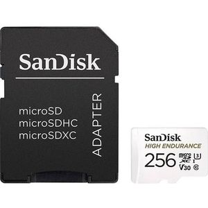 Abus TVAC41131 microSD-kaart 256 GB + adapter (256 GB, U1), Geheugenkaart, Zwart