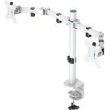 Deltaco - GAM-040 - Monitor Arm - Wit - Voor 2 Schermen - 13-32 inch