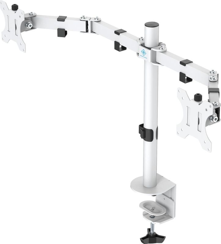 Deltaco - GAM-040 - Monitor Arm - Wit - Voor 2 Schermen - 13-32 inch
