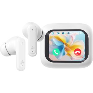 Sbox Wireless headphones EB-TWS08-W Touch Screen Display White (ANC, 4 h, Draadloze), Koptelefoon, Wit