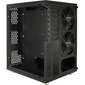 Intertech - NAS-8 - PC Behuizing - Zwart - mATX/ITX/ATX
