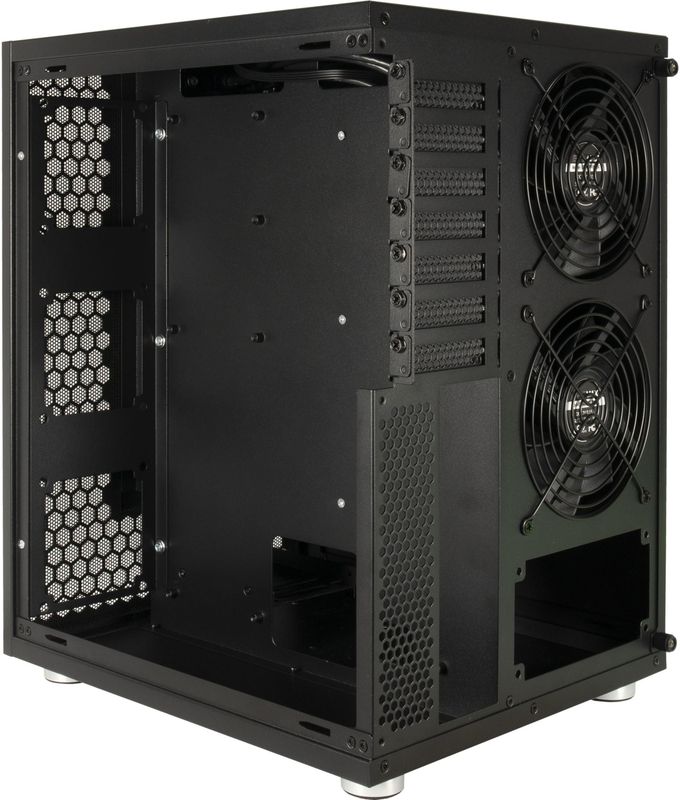 Intertech - NAS-8 - PC Behuizing - Zwart - mATX/ITX/ATX