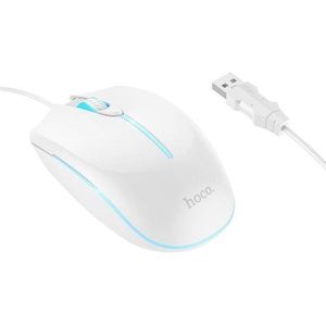 Hoco Other Computer Accessory gaming wire USB A computer mouse 2400 dpi GM37 white (Bedraad), Muis, Wit