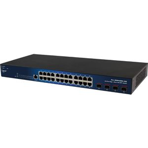 Allnet Switch smart managed 24 Port Gigabit / 24x LAN / 4x SFP+ / LÃ¼fterlos / 19" / "ALL-SG8428M-10 (28 ports), Netwerkschakelaar