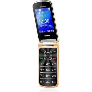 Brondi Voorzitter (3", 1.30 Mpx, 2G), Sleutel mobiele telefoon, Goud