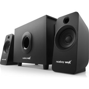 Niceboy Oryx Vox 2.1 MaxBass luidsprekers 25W, PC-luidspreker, Zwart