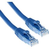 ACT Blauwe 20 meter U/UTP CAT6A patchkabel snagless met RJ45 connectoren. Cat6a u/utp snagless bu 20,00m (U/UTP, CAT6a, 20 m), Netwerkkabel