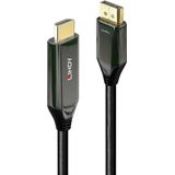 Lindy 1m Aktives DisplayPort an HDMI 8K60 Adapterkabel Verbindet Geräte mit DP-Ausgang mit einem 8K60Hz... (1 m, DisplayPort), Videokabel