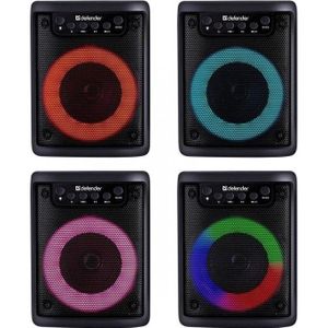Defender - Funky - Draagbare Bluetooth Luidspreker - Zwart - 10W - RGB LED-effecten