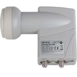 Polytron Universele dubbele LNB (Dubbele LNB), LNB, Grijs