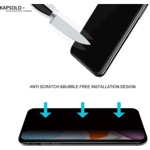 Kapsolo Beeldbeschermingsfilter displayglas - full-surface gehard privacybeschermingsglas / Te (iPhone XR), Smartphone beschermfolie