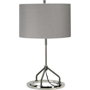 Elstead Lighting, Tafellamp, Vicenza tafellamp E27 nikkel wit gepolijst grijs (E27)