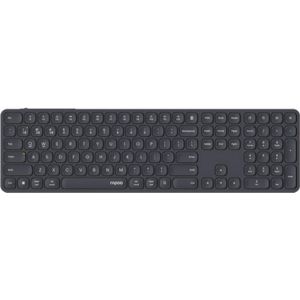 Rapoo E9810M Dunkelgrau Kabelloses Multimodus Deskset (DE, Draadloze), Toetsenbord, Grijs