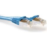 ACT Blauwe 20 meter LSZH SFTP CAT6A patchkabel snagless met RJ45 connectoren (S/STP, S/FTP, CAT6a, 20 m), Netwerkkabel