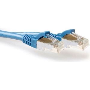 ACT Blauwe 20 meter LSZH SFTP CAT6A patchkabel snagless met RJ45 connectoren (S/STP, S/FTP, CAT6a, 20 m), Netwerkkabel