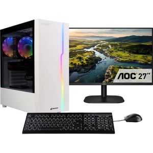 Captiva PC Advanced Gaming R93-475 TFT Bundle (Ryzen 5 7500F/RTX5060 8GB GDDR7/SSD 1TB/16GB/WLAN/w/o OS) (1000 GB, 16 GB, AMD Ryzen 5 7500F, GeForce RTX 5060), PC, Wit