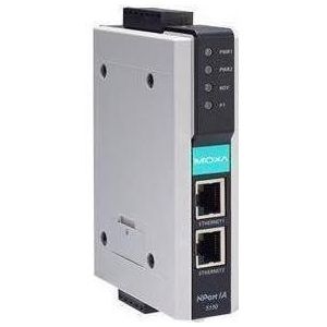 Moxa NPORT IA-5150-T - 1-poorts RS-232422485 apparaatserver met 2 10100BaseT(X)-poorten, Printer server