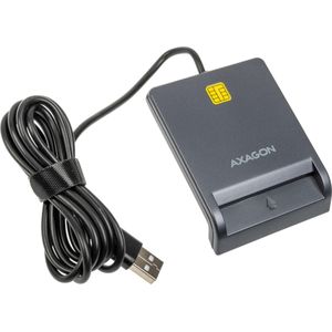 AXAGON - CRE-SM3T - USB-A Smartcard/ID Kaartlezer - Zwart - 1.3m Kabel