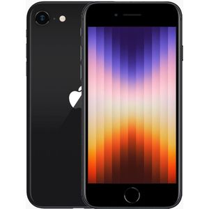 Forza Refurbished iPhone SE 2022 (256 GB, Black, 4.70", 12 Mpx, eSIM, B / Zeer goed), Tweedehands mobiele telefoons, Zwart