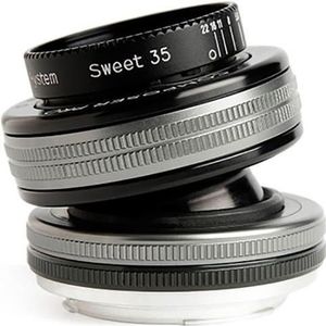 Lensbaby Composer Pro II met Sweet 35 Optic Fuji X-Mount (Fujifilm Fujinon XF, APS-C / DX), Objectief, Zwart