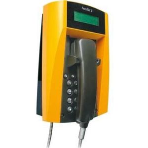 FHF Weerbestendige FernTel 3 zonder display met spiraalsnoer s. - Analoge telefoon - Analoge-, Telefoon, Zwart