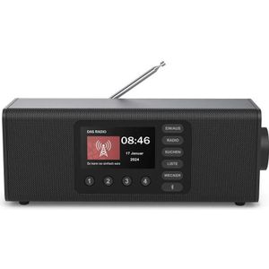 Hama DR2002 (DAB+, DAB, FM, Bluetooth), Radio, Zwart