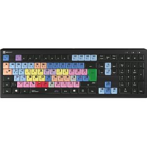 Logickeyboard LKB-MCOM4-A2PC-EN Toetsenbord USB QWERTZ Duits Zwart (DE, Bedraad), Toetsenbord, Zwart