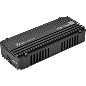 Silverstone - SST-MS12B-40G - USB4 NVMe SSD-behuizing - Zilver - Actieve Koeling