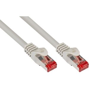 Good Connections RNS patchkabel met snap-in nokbescherming, Cat. 6, S/FTP, PiMF, PVC, 250MHz, grijs, 30m (SFTP, CAT6, 30 m), Netwerkkabel