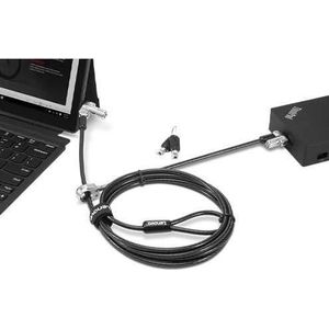 Lenovo Kensington NanoSaver Twin Head Nano/MS 2.0 MasterKey, Beveiliging van notebooks, Zwart