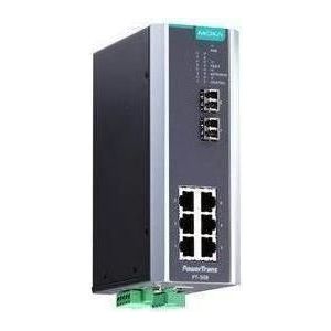 Moxa PT-508-MM-LC-24 - IEC 61850-3 beheerde DIN-Rail Ethernet-switch, met 6 10100BaseT(X)-poorten en 2, Netwerkschakelaar