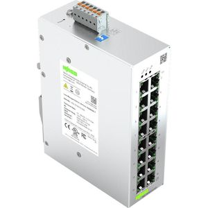 Wago Lean Managed Switch,16 (16 ports), Netwerkschakelaar, Grijs