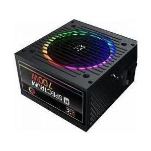 Xigmatek Alimentatie ATX compatibele Spectrum - 700W RGB (700 W), PC-voedingseenheid, Zwart