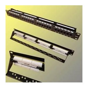 OEM Patchpaneel 24p.Cat6 UTP s vyvázánám, ÄernÃ½, Server accessoires, Zwart