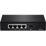 TRENDnet - TEG-S51SFP - Netwerkswitch - Zwart - 4-poorts, 10 Gbps, Metalen Behuizing