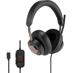 Kensington H2000 Wired Headset USB-C, Black, Kantoorheadset, Zwart