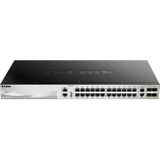 D-Link - DGS-3130-30TS/E - Netwerkschakelaar - Grijs - 30 Poorten - Layer 3