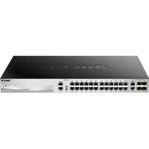 D-Link - DGS-3130-30TS/E - Netwerkschakelaar - Grijs - 30 Poorten - Layer 3