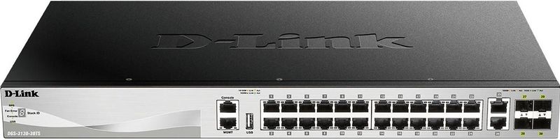 D-Link - DGS-3130-30TS/E - Netwerkschakelaar - Grijs - 30 Poorten - Layer 3