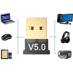 PowerGuard USB Dongle Bluetooth 5.0 Ontvanger Zender Mini Adapter (Zender en ontvanger), Bluetooth audio-adapters, Zwart