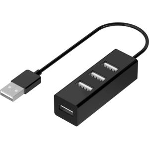 Sinox PRO USB 2.0 4-poorts. 0,15m. Sorteer (USB-A, 4 ports), Docking station + USB-hub, Zwart