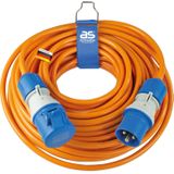 Verlengkabel - 25 m - Oranje - Polyurethaan - Met CEE-stekker en Koppeling